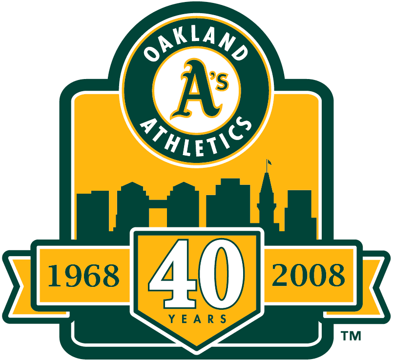 Oakland Athletics 2008 Anniversary Logo vinyl decal